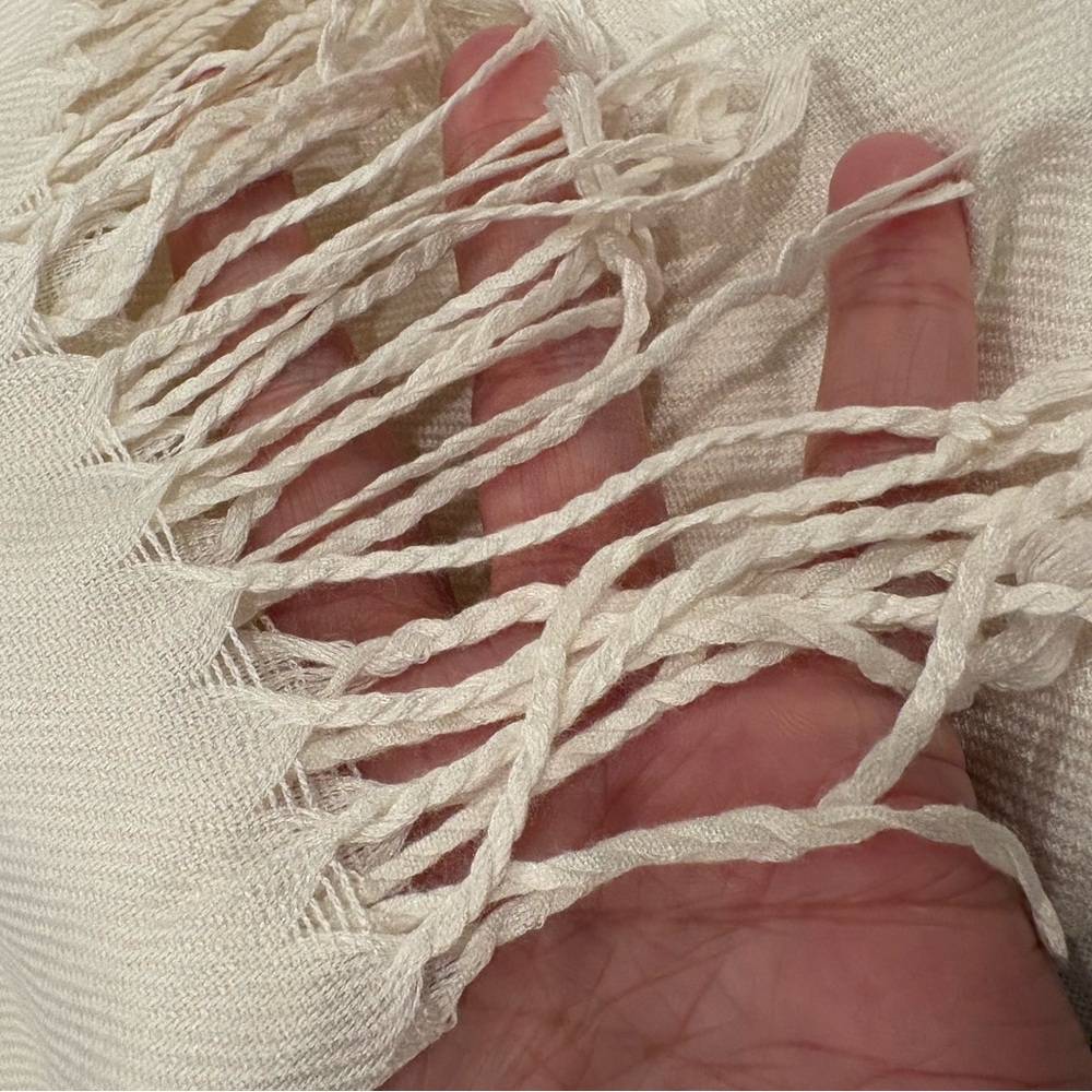 2 Ivory Pashminas - Set of 2